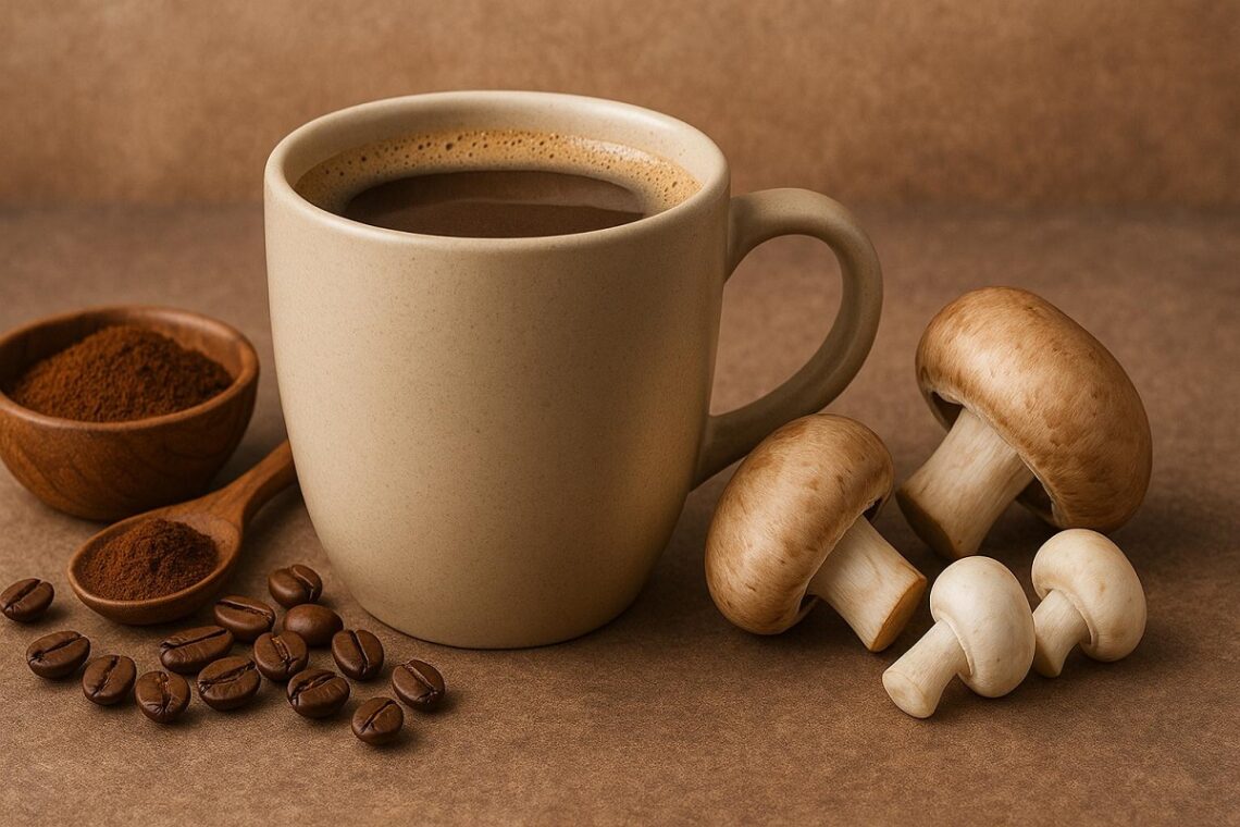 Caffè ai funghi o mushroom coffee